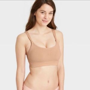 Auden NWT Women's Nursing Pumping Bra Heather Grey Size Small